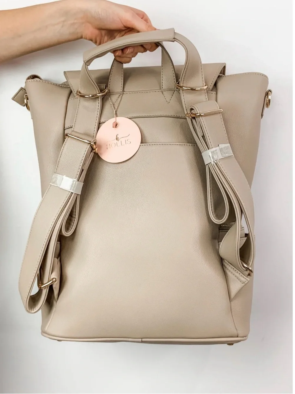 NWT RETIRED- Hollis Diaper Bag in NUDE
